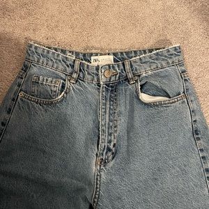 Zara Cropped Wide Leg Jeans